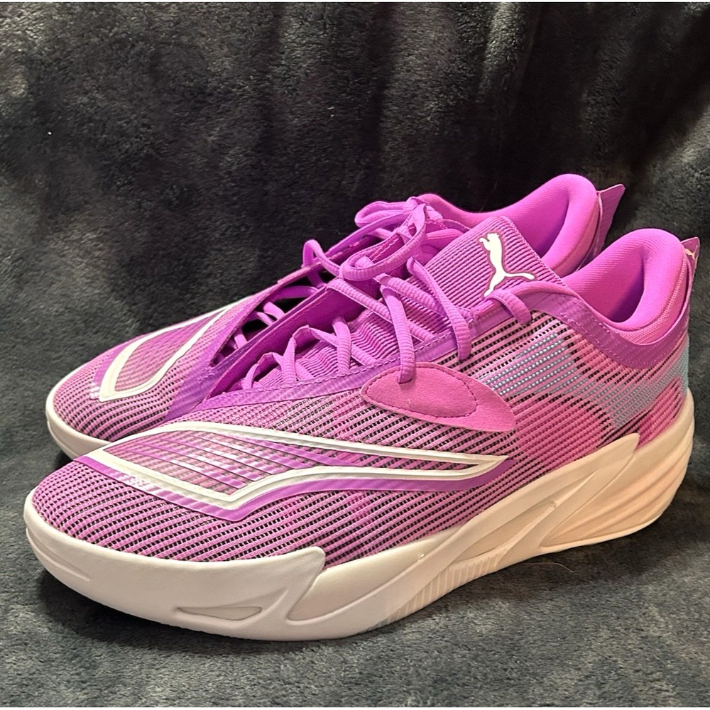 Puma All-Pro Nitro 2 Electric Orchid/White Athletic Shoes Men's Size 14